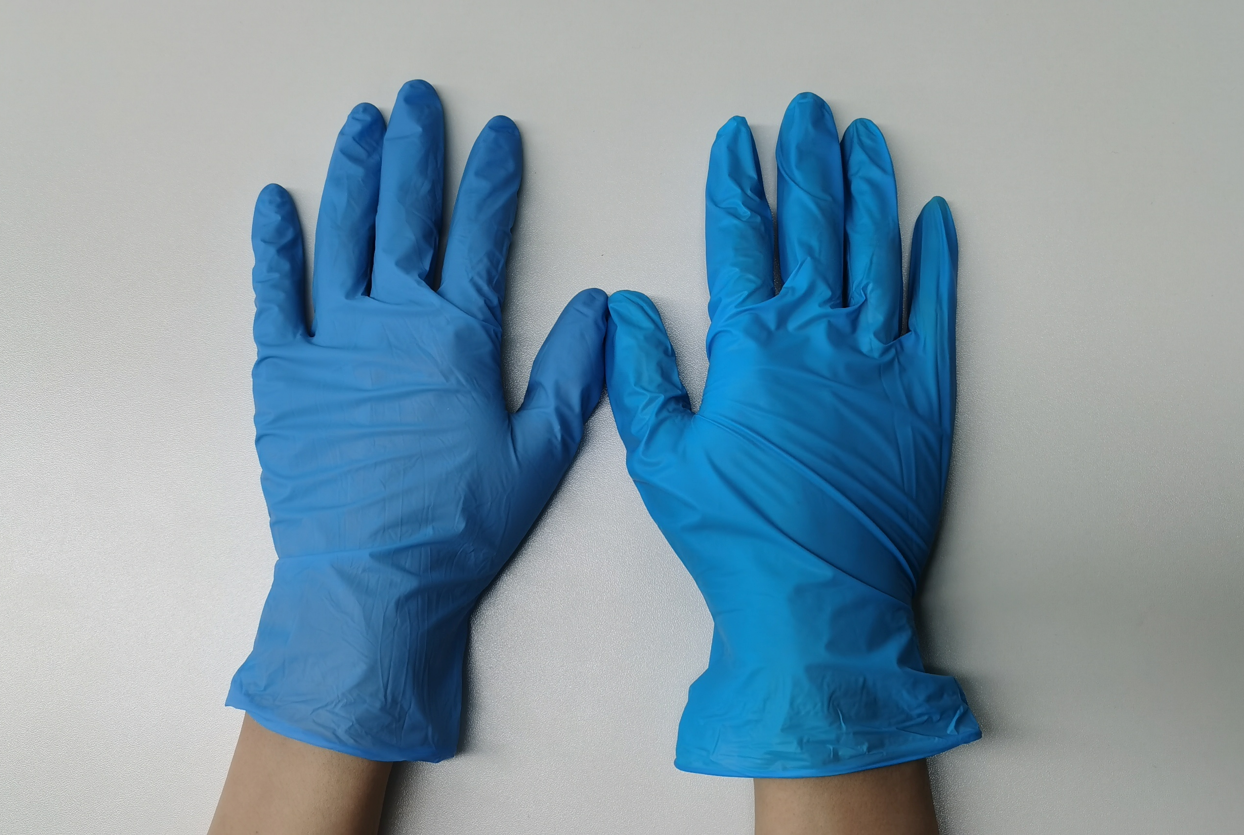 Blue Vinyl & Synthetic Nitrile Glove