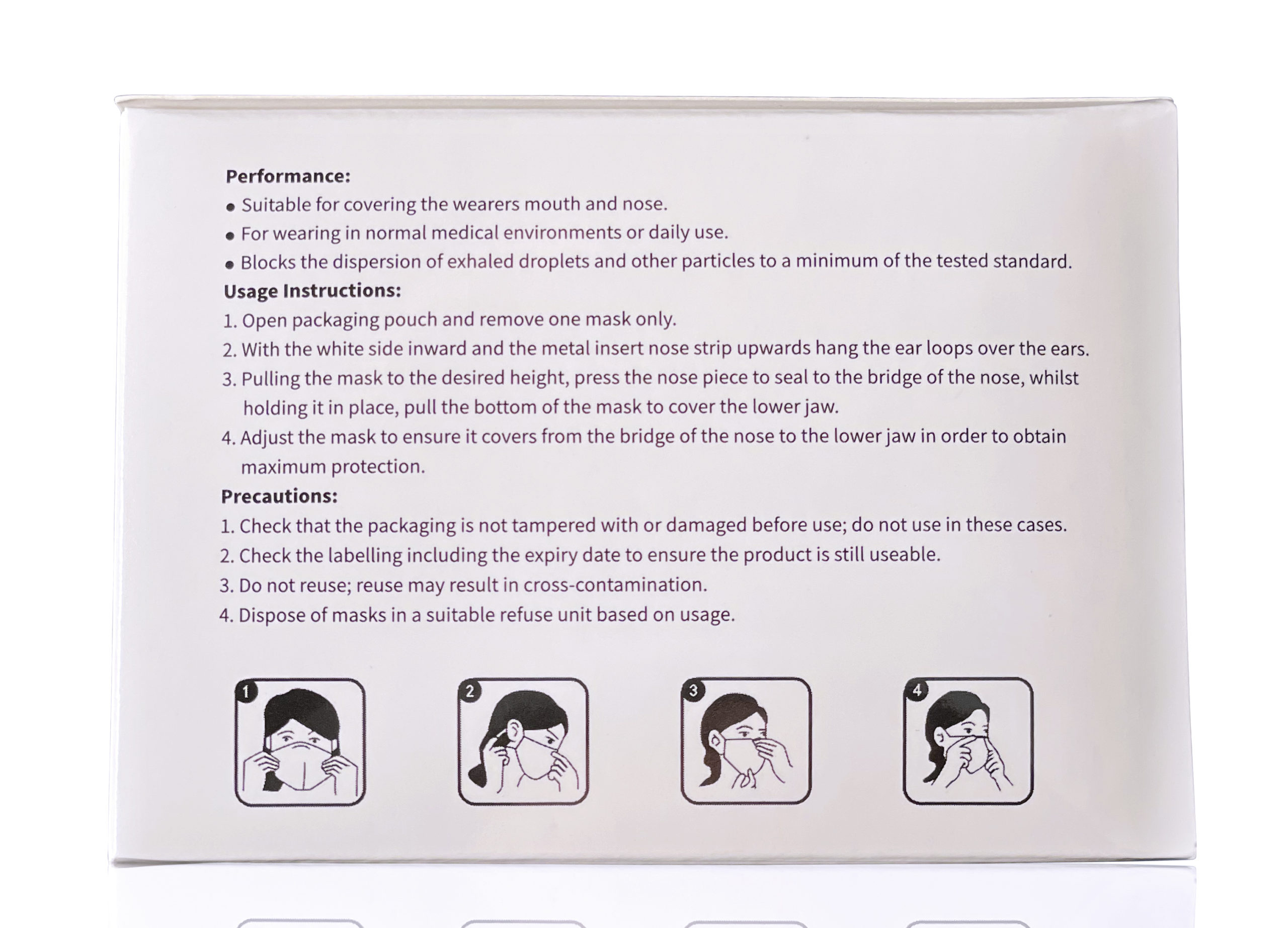 Orchid EU 3 Ply Masks Instructions Panel